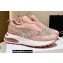 Jimmy Choo MEMPHIS/F Trainers Sneakers Pink with Crystal Embellishment 2022