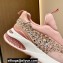 Jimmy Choo MEMPHIS/F Trainers Sneakers Pink with Crystal Embellishment 2022