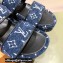 Louis Vuitton Monogram Velvet Jumbo Flatform Mules Dark Blue 2022