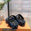 Louis Vuitton Monogram Velvet Jumbo Flatform Mules Dark Blue 2022