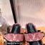 Louis Vuitton Monogram Velvet Jumbo Flatform Mules Pink 2022