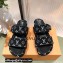 Louis Vuitton Monogram Velvet Jumbo Flatform Mules Black 2022