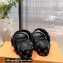 Louis Vuitton Monogram Velvet Jumbo Flatform Mules Black 2022