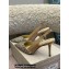 Jimmy Choo Heel Glitter/Patent Slingbacks Light Gold 2022