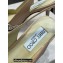 Jimmy Choo Heel Glitter/Patent Slingbacks Light Gold 2022