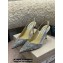 Jimmy Choo Heel Glitter/Patent Slingbacks Silver 2022