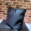 Gucci x Balenciaga The Hacker Project Large Tote Bag 680127 GG Canvas Black 2022