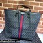 Gucci x Balenciaga The Hacker Project Large Tote Bag 680127 GG Canvas Black 2022
