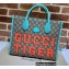 Gucci Tiger GG Small Tote Bag 659983 Blue 2022