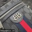 Gucci x Balenciaga The Hacker Project Shoulder Zip Bag 680129 GG Canvas Black 2022