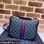 Gucci x Balenciaga The Hacker Project Medium Shoulder Bag 680121 GG Canvas Black 2022