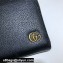 Gucci GG Marmont Leather Zip Around Wallet 428736 Black/Gold 2022
