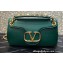 Valentino Stud Sign Nappa Shoulder Bag Green 2022