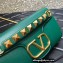 Valentino Stud Sign Nappa Shoulder Bag Green 2022