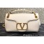 Valentino Stud Sign Nappa Shoulder Bag White 2022