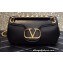 Valentino Stud Sign Nappa Shoulder Bag Black 2022