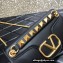 Valentino Stud Sign Nappa Shoulder Bag Black 2022