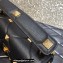 Valentino Grainy Calfskin Large Roman Stud Chain Bag Black 2022