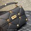 Valentino Grainy Calfskin Large Roman Stud Chain Bag Black 2022