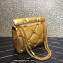 Valentino Grainy Calfskin Small Roman Stud Chain Bag Gold 2022