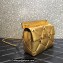 Valentino Grainy Calfskin Small Roman Stud Chain Bag Gold 2022