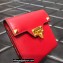 Valentino Rockstud Alcove Grainy Calfskin Compact Wallet Red 2022