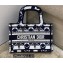 Dior Mini Book Tote Bag in Dior Étoile Embroidery Blue/White 2022