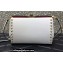 Valentino Rockstud Alcove Grainy Calfskin Crossbody Bag White/Gold 2022