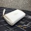 Valentino Rockstud Alcove Grainy Calfskin Crossbody Bag White/Gold 2022