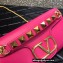 Valentino Stud Sign Nappa Shoulder Bag Pink 2022