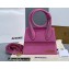 Jacquemus Le Chiquito Noeud Flexible Handle Small Bag Suede Pink