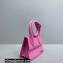 Jacquemus Le Chiquito Noeud Flexible Handle Small Bag Suede Pink