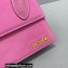 Jacquemus Le Chiquito Noeud Flexible Handle Small Bag Suede Pink