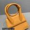 Jacquemus Le Chiquito Noeud Flexible Handle Small Bag Leather Yellow