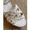 Valentino Roman Stud Macrome Espadrille Wedge Sandals White 2022