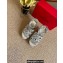 Valentino Roman Stud Macrome Espadrille Wedge Sandals Silver 2022