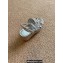 Valentino Roman Stud Macrome Espadrille Wedge Sandals Silver 2022