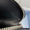 Prada Brushed Leather Triangle mini-pouch Bag 1NR005 Silver 2022