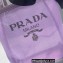 Prada Small Sequined Mesh Tote Bag 1BG417 Purple 2022