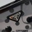 Prada Small Polka-dot Mesh Tote Bag 1BG417 Black 2022