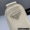 Prada Leather Triangle Shoulder Bag 1BH190 White 2022