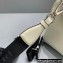 Prada Leather Triangle Shoulder Bag 1BH190 White 2022