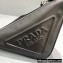 Prada Leather Triangle Shoulder Bag 1BH190 Black 2022