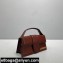 Jacquemus Le grand Bambino Mini Envelope Handbag Leather Burgundy
