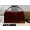 Jacquemus Le grand Bambino Large Envelope Handbag Leather Burgundy