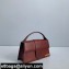 Jacquemus Le grand Bambino Large Envelope Handbag Leather Burgundy