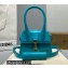 Jacquemus Le Chiquito Montagne moyen Petit sac en cuir Bag Leather Turquoise Blue