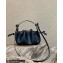 Fendi Pomodorino Drawstring Mini Bucket Bag Leather Black 2022