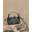 Fendi Pomodorino Drawstring Mini Bucket Bag Leather Dark Green 2022