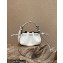 Fendi Pomodorino Drawstring Mini Bucket Bag Leather White 2022